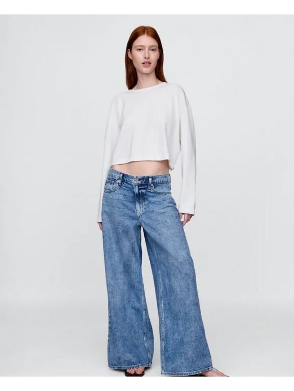 NWT Gap Low Slung Extra Baggy Jeans light indigo